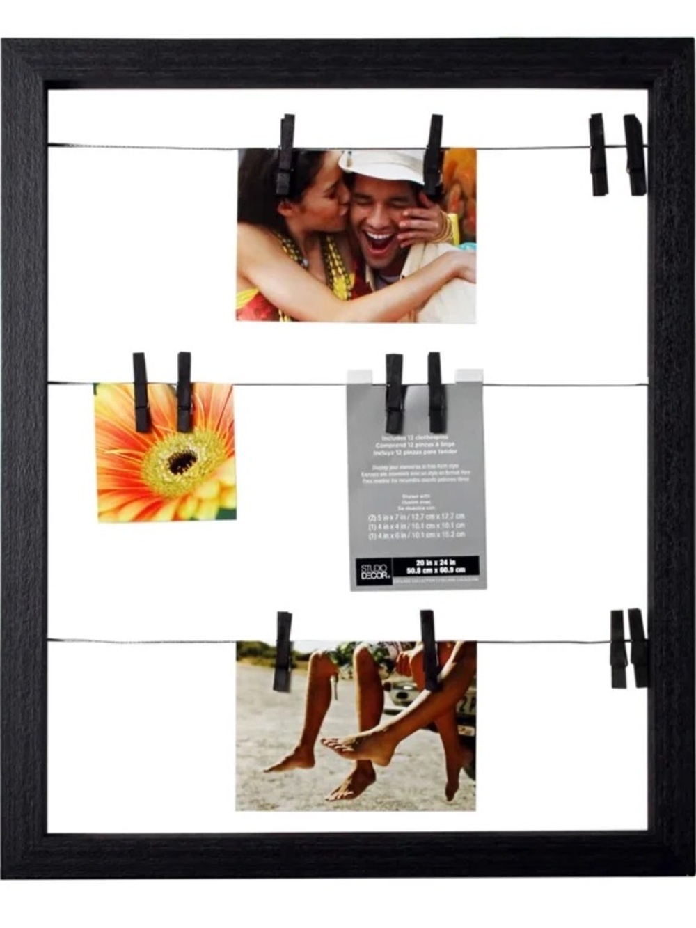 Studio Decor 20" x 24" Black Collage Clip Frame